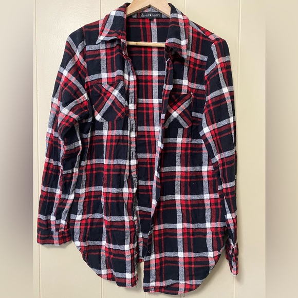 Derek Heart | Tops | Derek Heart Flannel Button Down Shirt | Poshmark